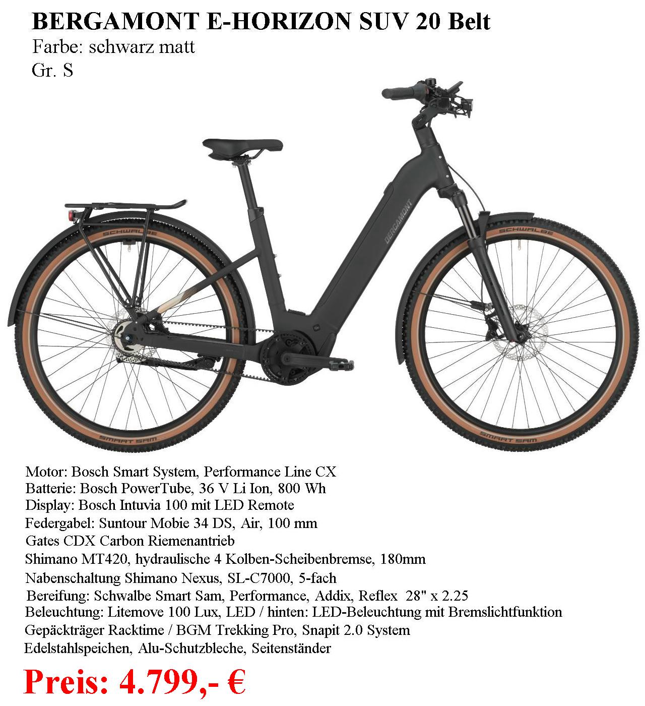 E Horizon SUV 20 Belt schwarz