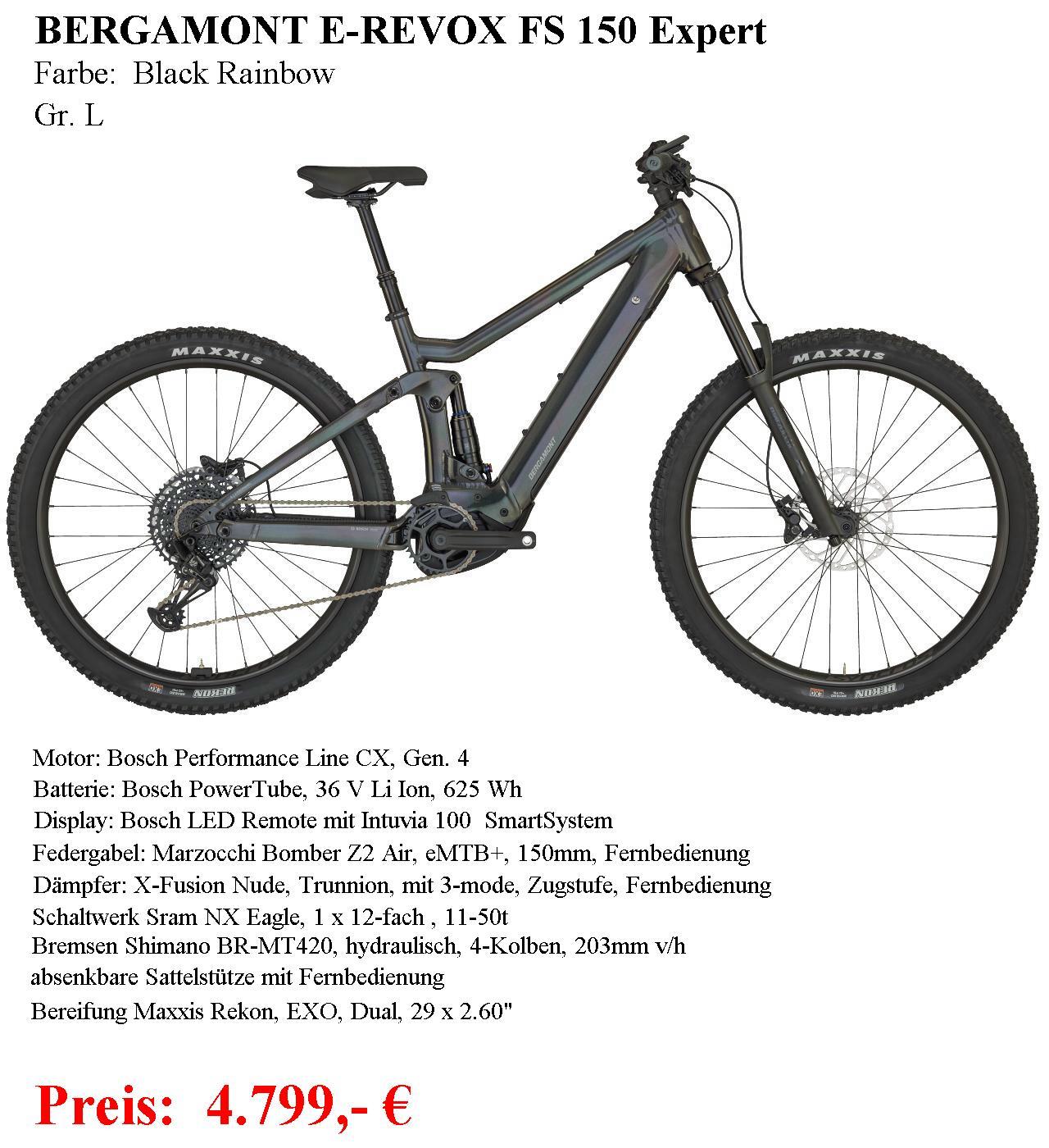 E Revox FS 150 Expert Gr.L 2025 black Rainbow
