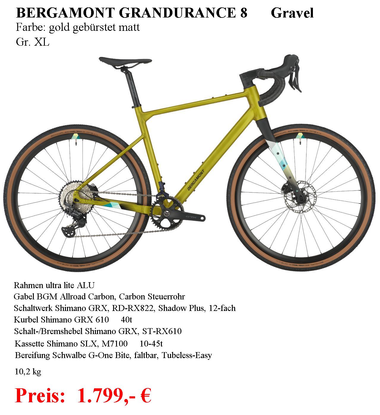 Grandurance 8 Gr. XL gold 2025