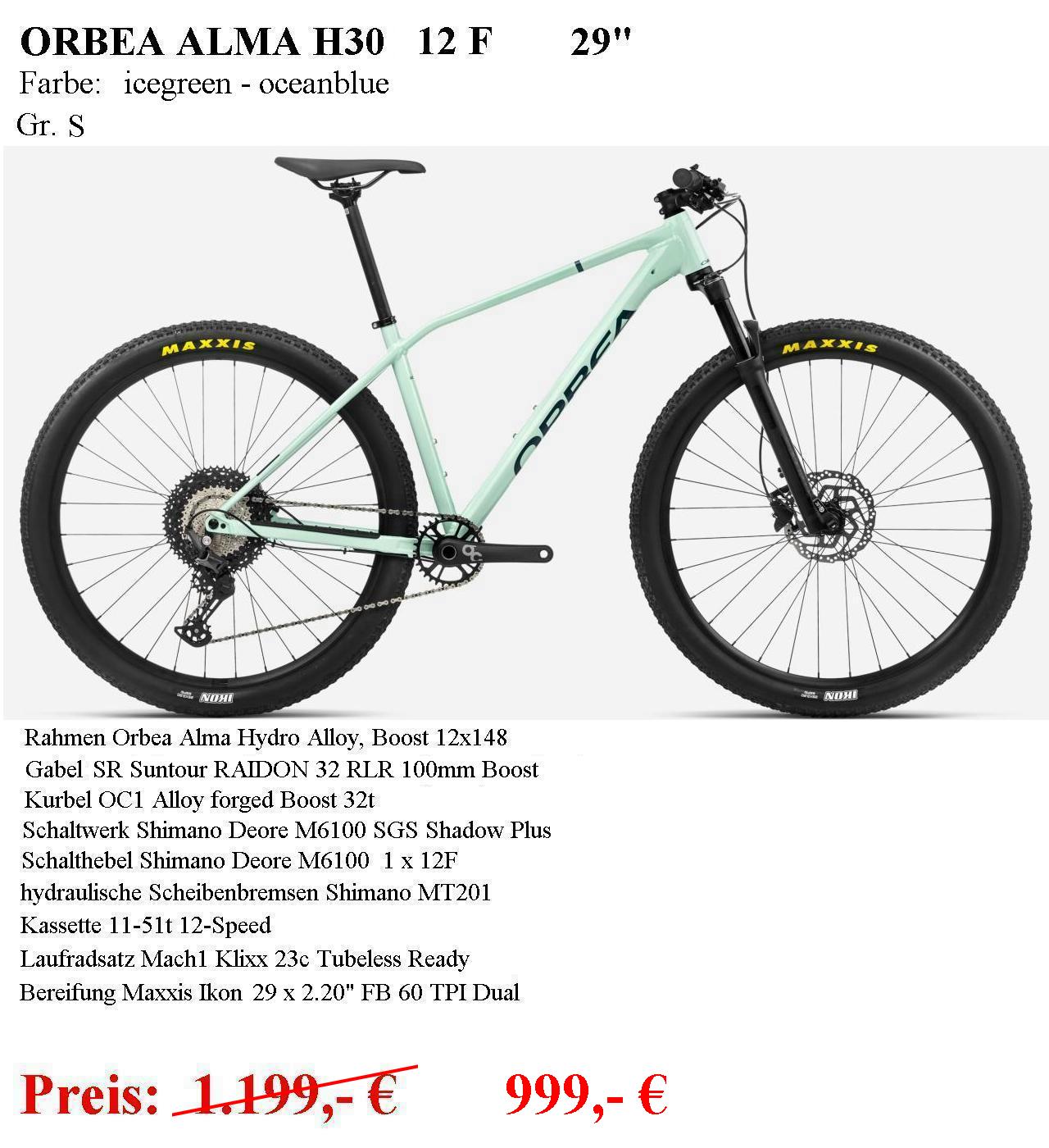 ALMA H30 icegreen oceanblue Gr.S 2024