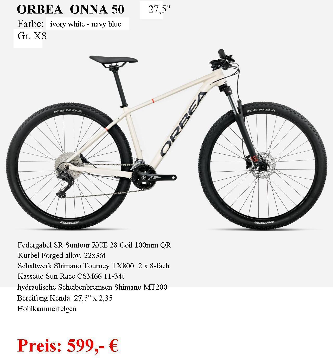 ONNA 50 275 Gr.XS ivory white 2026